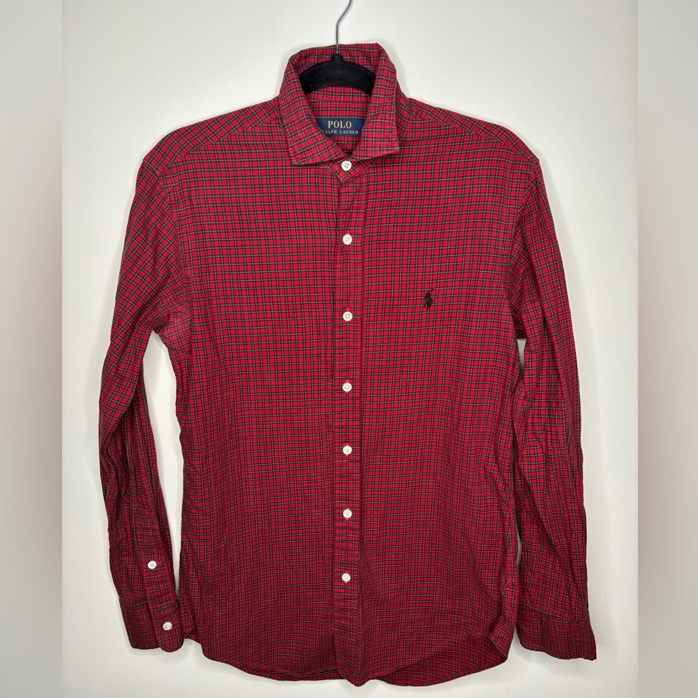 Red Polo Long sleeve button up (Ralph Lauren)